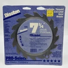 New Disston 7-1/4" Carbide Tipped Circular Saw Blade Tooth Pro-select C16714. Price: $11.95.
