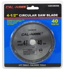 Cal-hawk 4-1/2" Circular Saw Blade 40-TOOTH New. Price: $17.99.