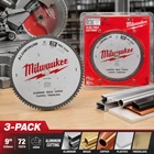 Milwaukee 48-40-4355 9" 72T Aluminum Cutting Circular Saw Blade 3-PACK New. Price: $89.99.