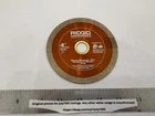 (1) New Ridgid 4" Wet Cutting Glass & Mosaic Tile Diamond Blade - GT40P (open). Price: $13.90.