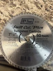 (2) Ivy Classic Carbide Circular Saw Finish Blades 7-1/4" X 60T Tooth New. Price: $16.00.