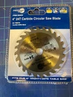 Portland Saw 4" Circular Blade W/24 Carbide Tipped Teeth #68400 New Sealed. Price: $16.00.