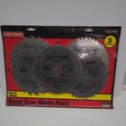 New Craftsman 5 Pc Steel Circular Saw Blade Set Old Stock Plywood Chisel Rip. Price: $34.98.