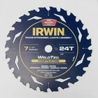 Irwin 14035 7-1/4" X 24 Tooth Welded Carbide Circular Saw Blade Italy New. Price: $6.00.