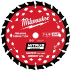 Milwaukee 48-40-0750 7-1/4 24T Nitrus Carbide Framing Circular Saw Blade New. Price: $16.97.