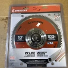 New Crescent CSBAN-10100 10" 100T Thin Aluminum Cutting Blade (BN292). Price: $50.00.