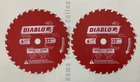 Diablo 6-1/2" X 32-TEETH Carbide Metal Circular Saw Blades S/2 D0632GP #S2054G New. Price: $38.34.
