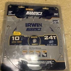 Irwin 14233 10" 24 Circular Saw Blade, Steel New. Price: $19.99.