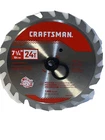 Craftsman CMAS272524 7-1/4 In. X 5/8 Carbide Circular Saw Blade Teeth New. Price: $9.50.
