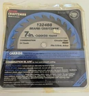 Sears Craftsman 7 Inch Carbide Combination Saw Blade Model 32488 New. Price: $18.00.