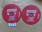 2- Diablo 7-1/4 " X Tooth Thick Aluminum Cutting Saw Blade #D0756N New. Price: $45.00.