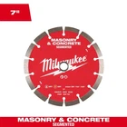 Milwaukee 49-93-9307 7" Segmented Masonry & Concrete Diamond Blade New. Price: $20.99.