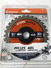 Crescent 5-1/2" X 30-TOOTH Steelslicer Medium Metal Circular Saw Blade New. Price: $30.00.