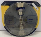Irwin Classic 7-1/4 140 Tooth Plywood Or Plastic Circular Saw Blade 182631 New. Price: $13.67.