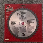 7 1/4" 40 Tooth Cutoff/rip Circular Saw Blade Vermont American #25230 New. Price: $8.00.