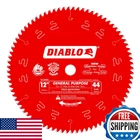 Diablo 12IN General Purpose Saw Blade Wood 44 Atb Teeth 1IN Arbor Kerf 15 Hook New. Price: $57.23.