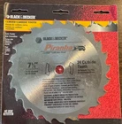 Black & Decker Piranha 7-1/4" Saw Blade 24 Teeth Carbide New In Sealed Package. Price: $8.99.