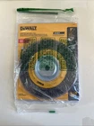 Dewalt DW4907 Crimped Bench Wire Wheel 5/8" Arbor Wide Face, .014" New. Price: $29.99.