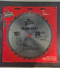 Nos Vermont American #27176 Circular Saw Blade 10" Trade Duty 28 Carbide Teeth New. Price: $14.99.