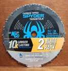 New Spyder Tarantula (2) Pack 7 1/4 In Carbide Steel Circular Saw Blade 24 Tooth. Price: $25.99.