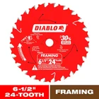 Diablo Teeth Framing Circular Saw Blade 6-1/2 X 24 Inch For Wood, Single Pack New. Price: $18.31.