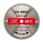 7-1/4-INCH 60 Tooth Aluminum Non-ferrous Metal Saw Blade With 5/8-INCH Arbor,... New. Price: $22.09.