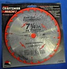 Sealed Vintage Sears Craftsman 7-1/4" Mach 2 Fast Cut Combination Saw Blade New. Price: $27.99.